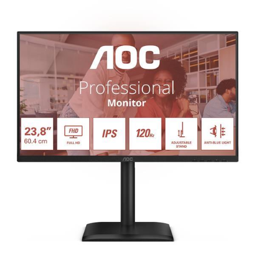 AOC 24E4U, 60,5 cm (23.8?), 1920 x 1080 Pixel, Full HD, LED, 4 ms, Nero